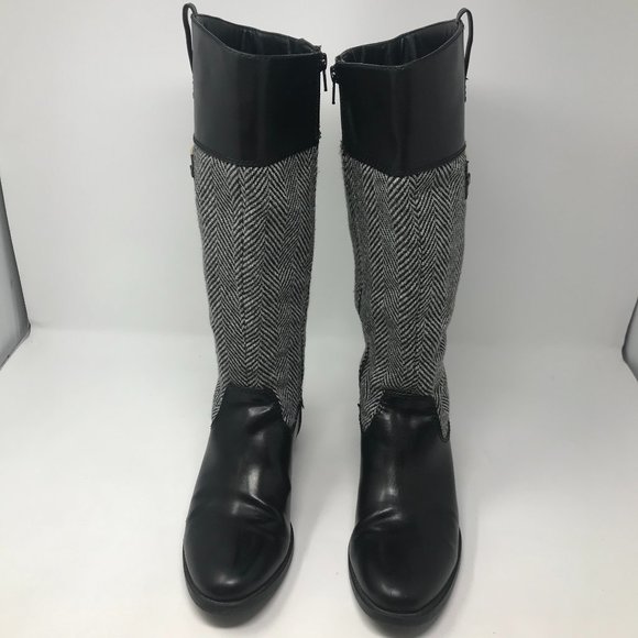 Tommy Hilfiger Shoes - Tommy Hilfiger Women Leather Tweed 8.5 Riding Boot